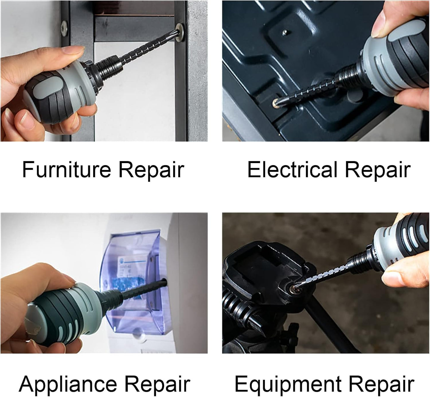 Short Ratcheting Screwdriver Set,12-in-1 Multi-bit Stubby Screw Driver Set CR-V hardened hard dual-purpose screwdriver head Telescopic dual-purpose screwdriver cross Slotted screwdriver head Screwdriver powerful magnetic multi-function