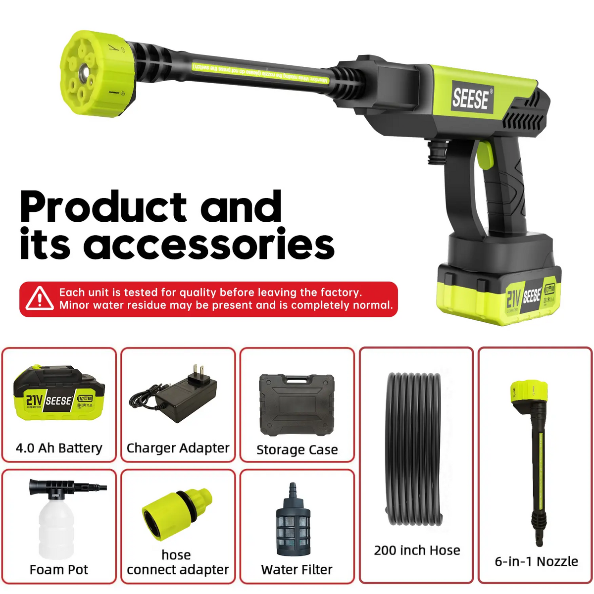 Cordless Pressure Washer – Portable High-Pressure Power Cleaner for Cars, Home & Garden
