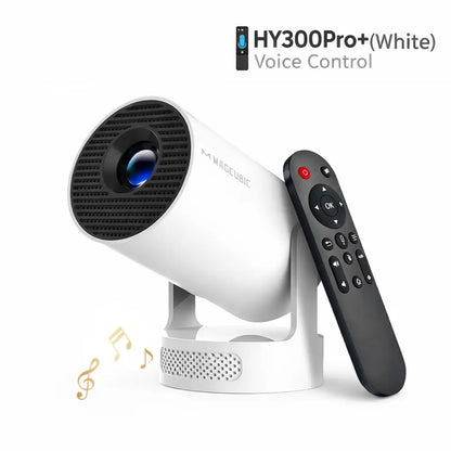 HY300Pro Mini Projector – 290 ANSI Portable Smart Projector with Android 14, WiFi 6, Bluetooth 5.4 & Auto Keystone Correction for Home Theater