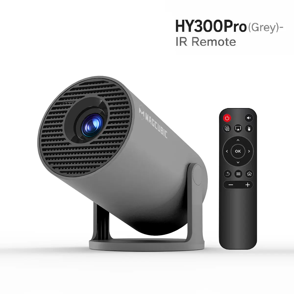 HY300Pro Mini Projector – 290 ANSI Portable Smart Projector with Android 14, WiFi 6, Bluetooth 5.4 & Auto Keystone Correction for Home Theater