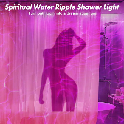 Rechargeable Ocean Wave Shower Light – 16 Color Waterproof LED Projector Lamp with Remote for Relaxing Bathroom & Bedroom Ambience