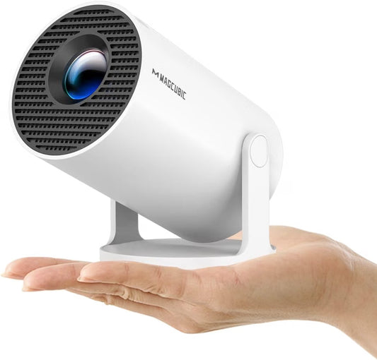HY300Pro Mini Projector – 290 ANSI Portable Smart Projector with Android 14, WiFi 6, Bluetooth 5.4 & Auto Keystone Correction for Home Theater
