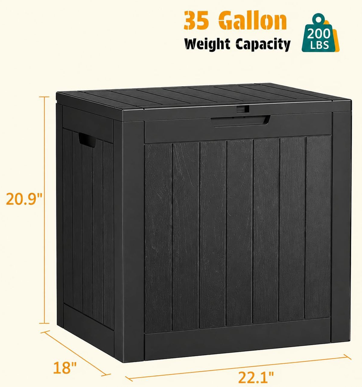 31-Gallon Outdoor Storage Box, Waterproof & UV-Resistant, Perfect for Organizing Patio Furniture, Cushions, Toys, and Tools. Ideal for Patio, Garage, and Deck.Summervibes