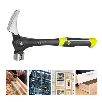 Adjustable Nail Puller Hammer – Magnetic Nail Starter with Anti-Slip Shock-Absorbing Handle for DIY, Workshop & Home Repairs