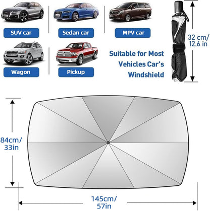 Portable car sunshade, windshield sunshade, foldable windshield sunshade, car exterior accessories, daily car windshield cooling umbrella