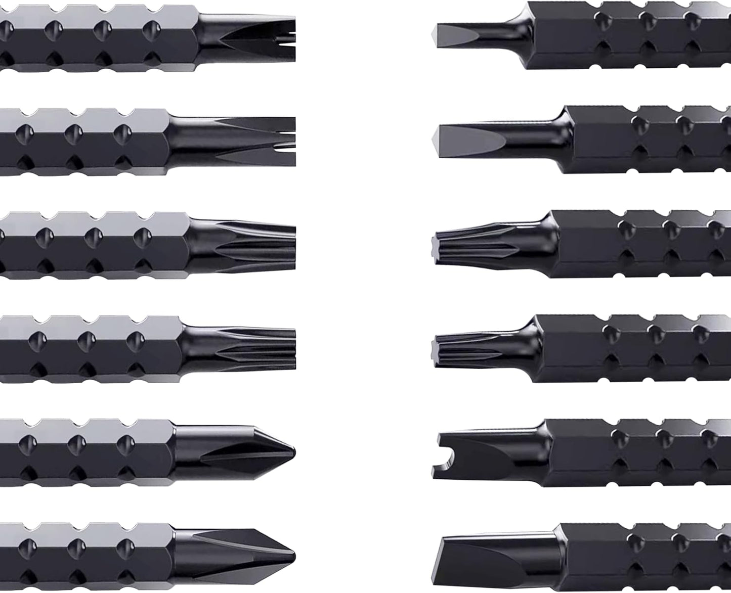 Short Ratcheting Screwdriver Set,12-in-1 Multi-bit Stubby Screw Driver Set CR-V hardened hard dual-purpose screwdriver head Telescopic dual-purpose screwdriver cross Slotted screwdriver head Screwdriver powerful magnetic multi-function
