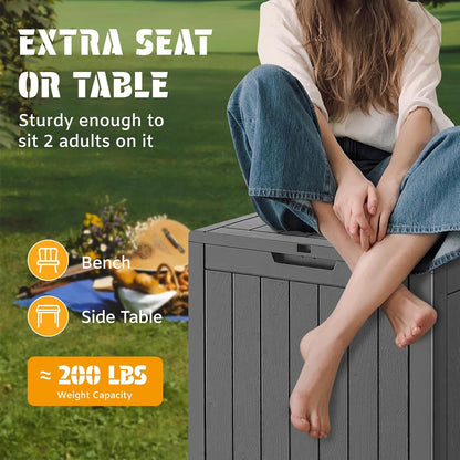 31-Gallon Outdoor Storage Box, Waterproof & UV-Resistant, Perfect for Organizing Patio Furniture, Cushions, Toys, and Tools. Ideal for Patio, Garage, and Deck.Summervibes