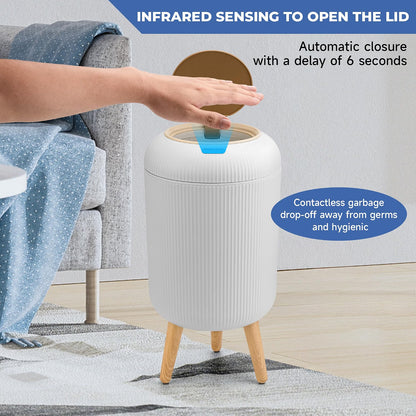 Smart Touchless Trash Can – Waterproof Automatic Motion Sensor Garbage Bin for Bathroom, Office & Home Space Saving