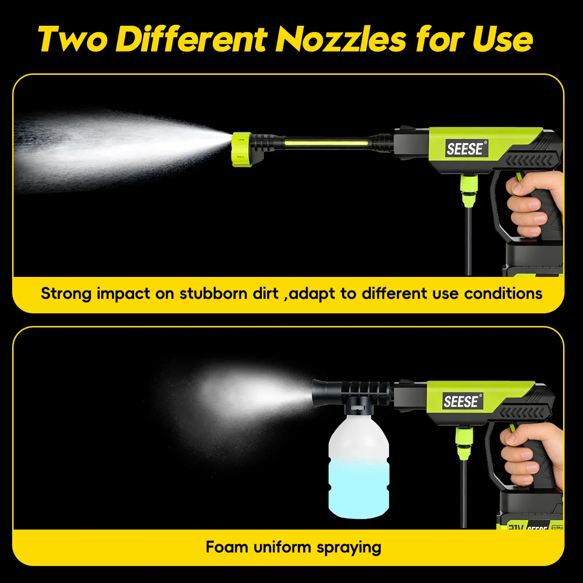 Cordless Pressure Washer – Portable High-Pressure Power Cleaner for Cars, Home & Garden