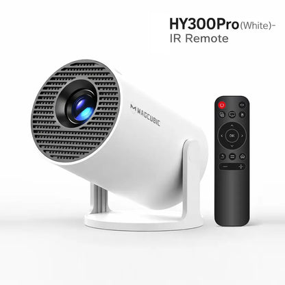 HY300Pro Mini Projector – 290 ANSI Portable Smart Projector with Android 14, WiFi 6, Bluetooth 5.4 & Auto Keystone Correction for Home Theater